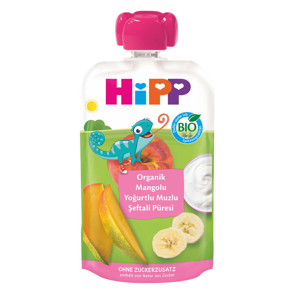 HIPP ORGANIK MANGO&YOĞ&MUZ&ŞEF PÜRESI 100 GR.